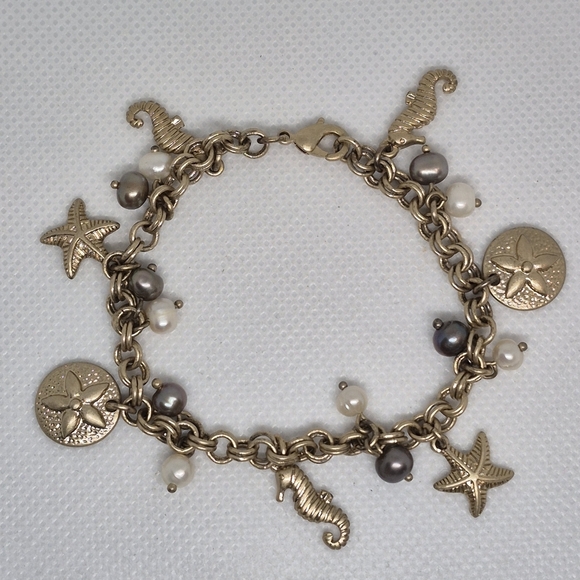 Lia Sophia Jewelry - LIA SOPHIA Retired Gold Tone 'Under The Sea' Seashore Charm Bracelet